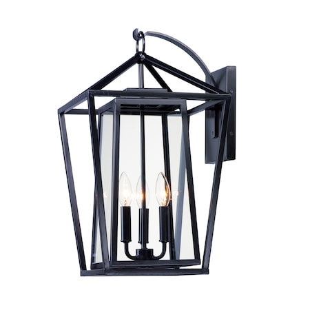 Maxim Lighting Artisan 3-Light 12" Wide Black Outdoor Wall Sconce 3176CLBK